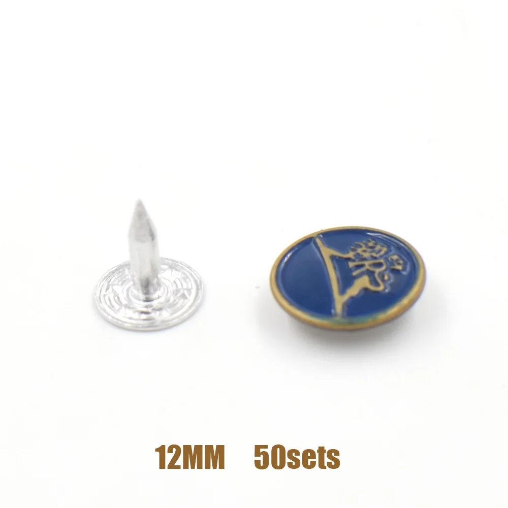 (50 pieces/lot) 12mm Metal Rivets Jeans Buttons Shoes decorative Snap nails  button Clothing & Accessories 5