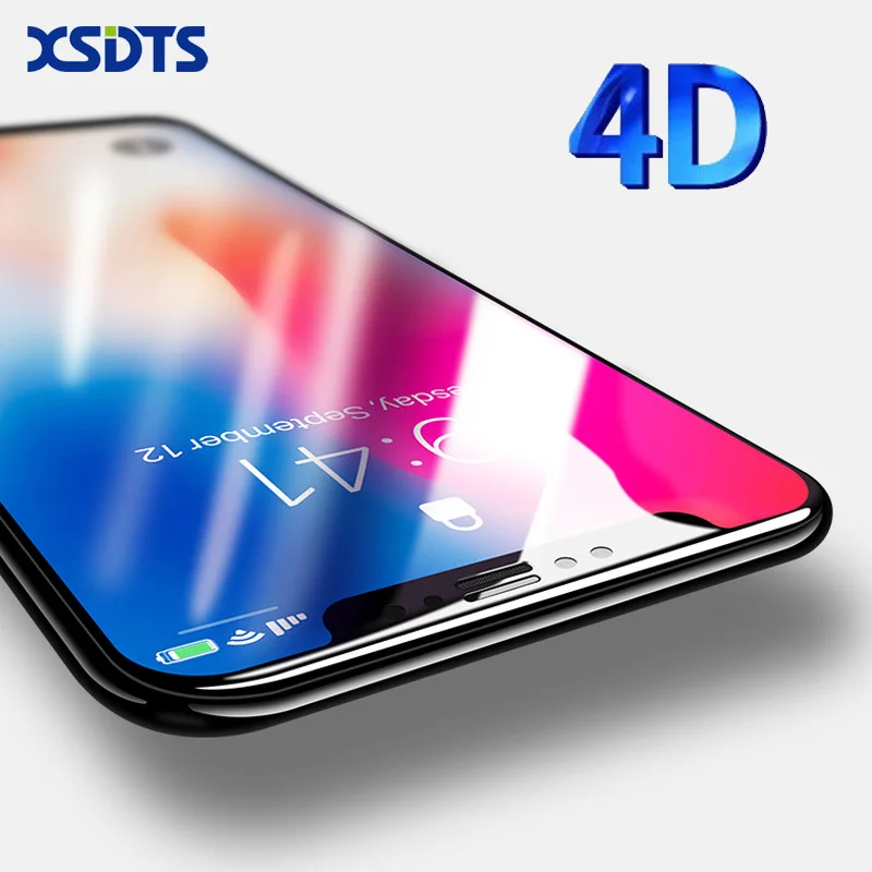 XSDTS 4D Tempered Glass For iPhone X Screen Protector For