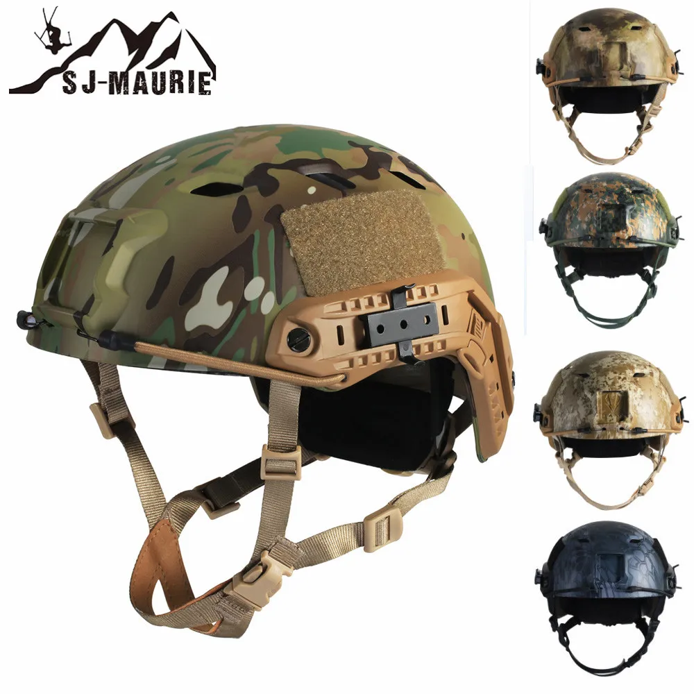 

SJ-MAURIE Airsoft Tactical Helmet ABS Material Climbing Protective Helmet for Paintball Wargame FAST BJ Airsoft Military Helmet