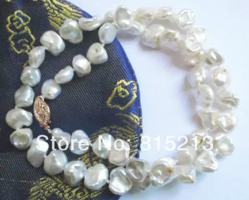 

ddh001217 necklace white keishi biwa pearl 9mm beads