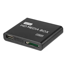 Мини Полный 1080 p HD медиаплеер MPEG/MKV/H.264 HDMI AV USB+ пульт дистанционного управления с поддержкой MKV/RM-SD/USB/SDHC/MMC HDD-HDMI