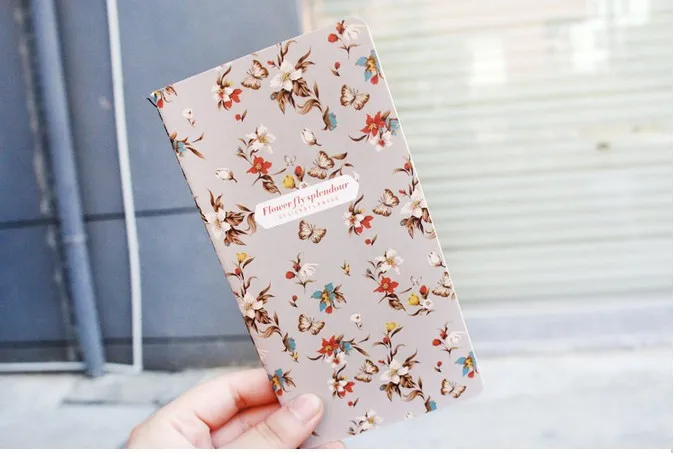 1pc/lot Retro Dancing Butterflies Flower Series Mini Notebook Journal Message Book Vintage DIY Diary Pocket Notepad Memo Gift