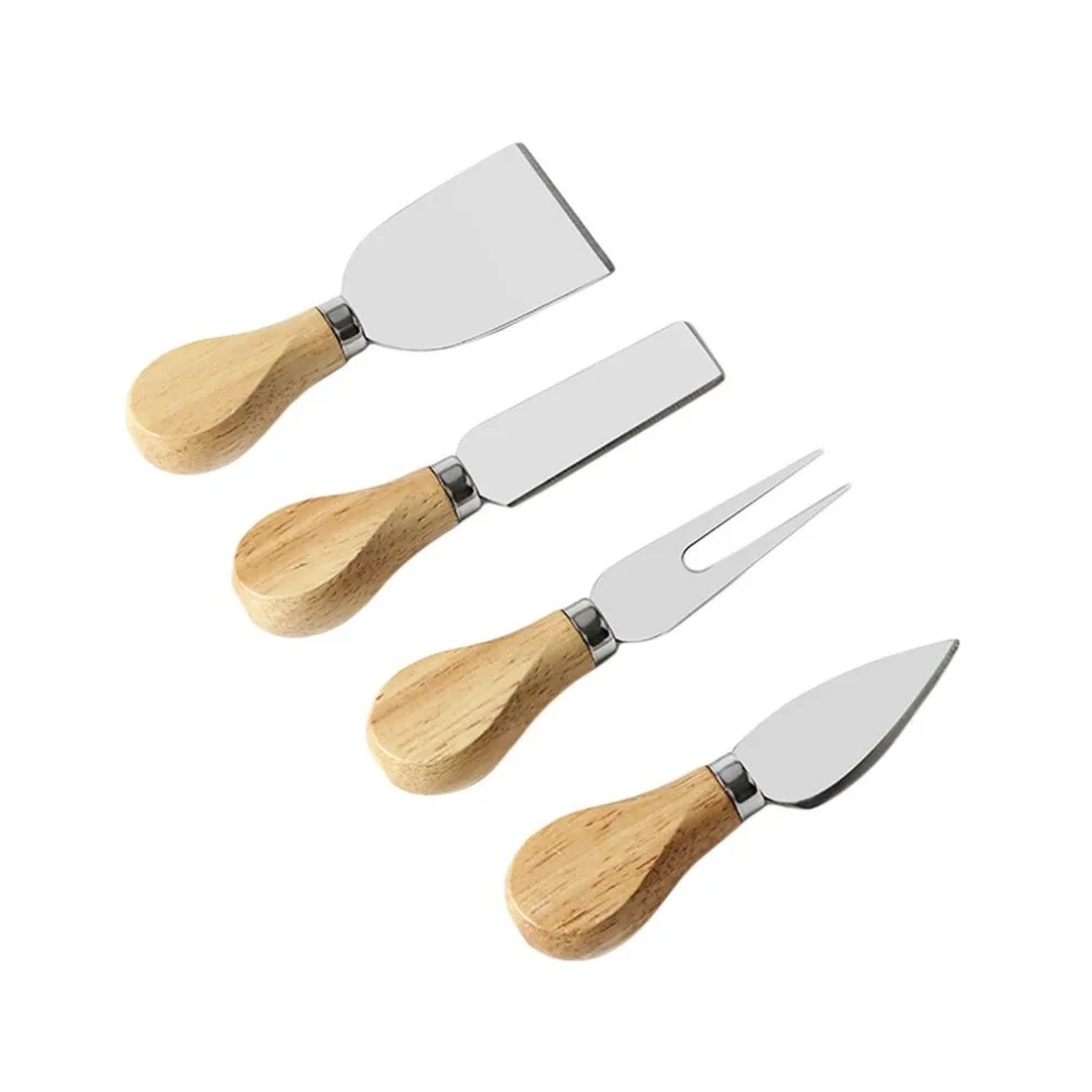 4 шт./компл. ножи для шашлыков Терка Доска Набор бамбуковой деревянной ручкой нож для сыра набор ножей кухонный инструмент резак сыра GI601784