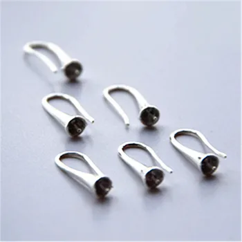 

Free 20PCS Wholesale Lot Findings Bright 925 Sterling Silver Earring Bail Trumpet Hook Ear Wires For Swa Crystal FY-06
