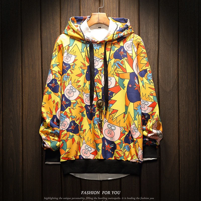 

Print High Quality Japan Style Casual Hoodies And Sweatshirts 2019 Men Spring Autumn Clothes Plus Asian Size M-5XL