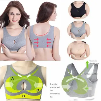 

M-XXL Breast Bra Lifts Anti-sagging Augmentation Cross Breasts New Comfy Sports Push up Brassiere Girl Bras for Women