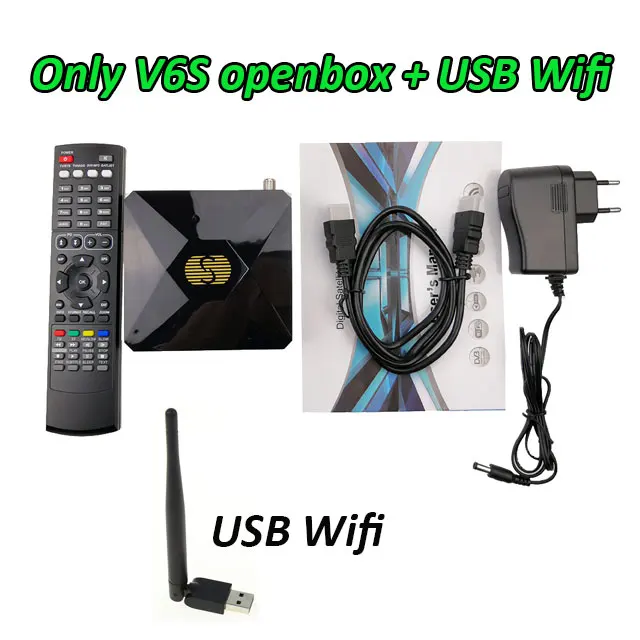 V6S with USB WIFI SOLOVOX V6S спутниковый рецептор домашний кинотеатр HD Поддержка M3U CCCAM tv Xtream для Испании Европы США арабский спутниковый ТВ приемник - Цвет: V6S with USB WIFI