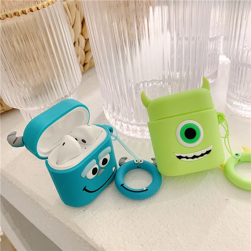 

Case for Honor FlyPods Pro Silicone Bluetooth Earphone Case for FreeBuds 2 Pro Anti-slip Protective Cover 3D Mickey Minnie Cute