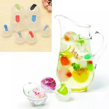 4 шт./компл. DIY Форма для льда лоток Круглый вафель кубик прессформы мяч изготовляющая кирпичи ручной стержень, для кафе, для охлаждения инструменты Ice кирпич Пластик