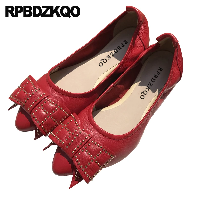 leather foldable flats