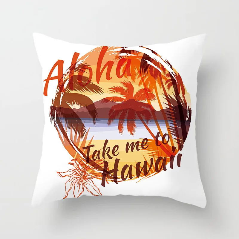 Fuwatacchi декоративные наволочки для подушек с изображением тропического леса, кокосовой пальмы, пляжные подушки для стула, наволочки для дома в летнем стиле - Цвет: PC02847