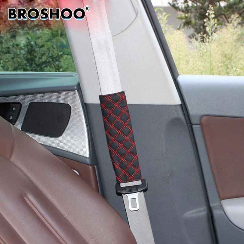 BROSHOO Car Safety Belt Cover Belt Comfortable Pad Sets Seat Belt Cover