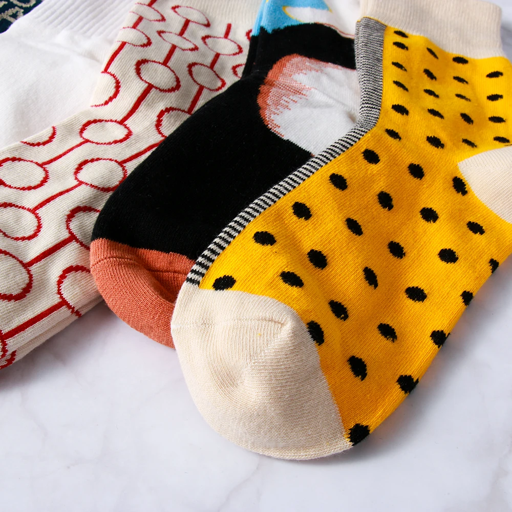 Мужские спортивные носки в стиле хип-хоп цветные Повседневные носки унисекс из чесаного хлопка забавные носки с объемным рисунком животных на зиму и весну