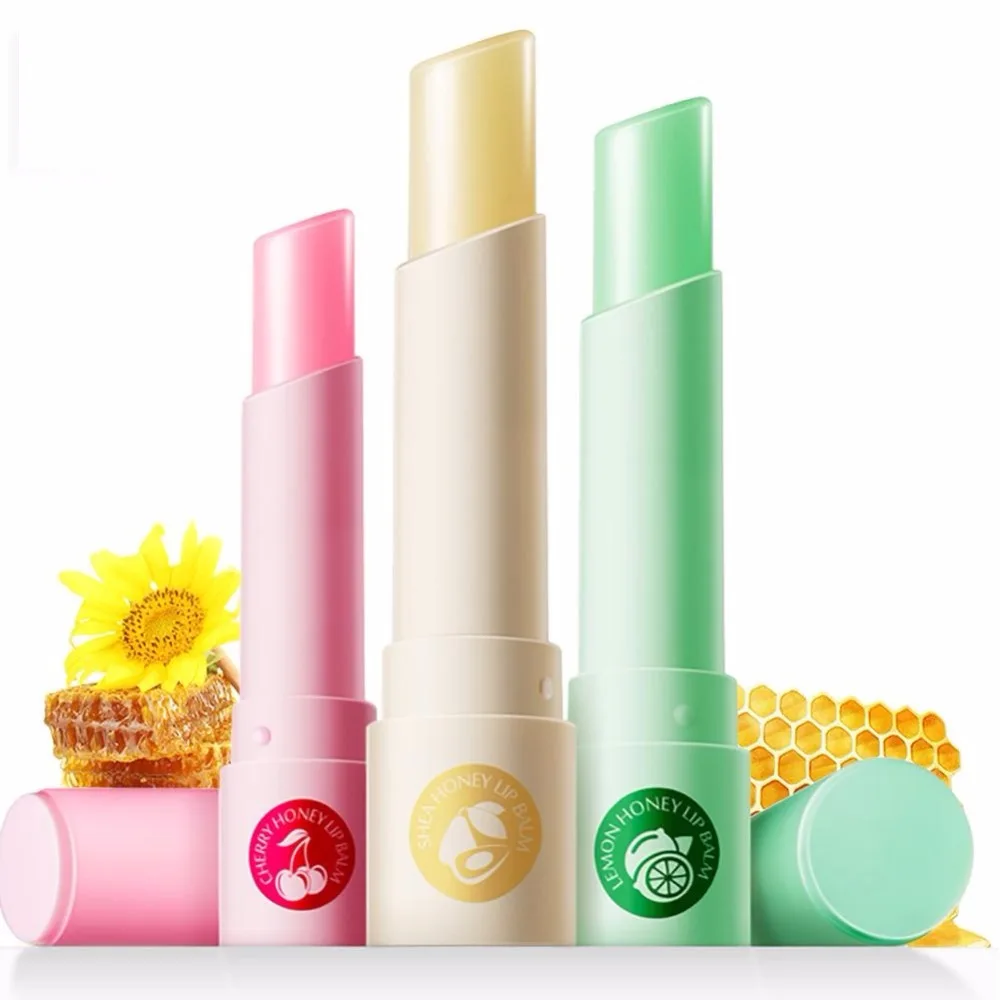 Natural Plant Lip Balm Beauty Makeup Exfoliating Lip Balm For Lip Care 3 Colors Moisturizing