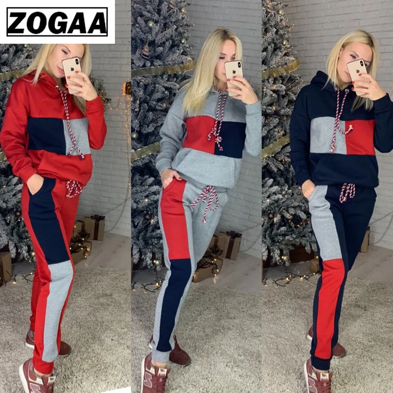 

ZOGAA Tracksuit Women Costume Two Piece Set Long Sleeve Hoodies Top & Pant Suits Tracksuits Sets For Women Jogging Sporting Suit
