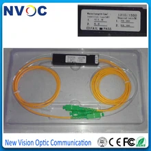 1310/1550nm двойное окно 75/25 соотношение SC/APC ABS коробка тип 1x2 FBT муфта 1*2 FBT Волоконно-оптический сплиттер, 90*20*10, 2,0 мм, 1 м