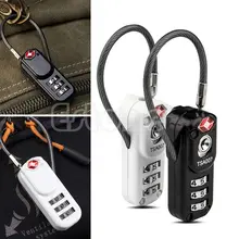 Nueva TSA 3 Dígitos Combinación Reajustable Código Maleta Del Viaje Del Equipaje de Bloqueo Candado
