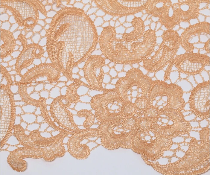 Embroidery organza cream 120 cm per meter