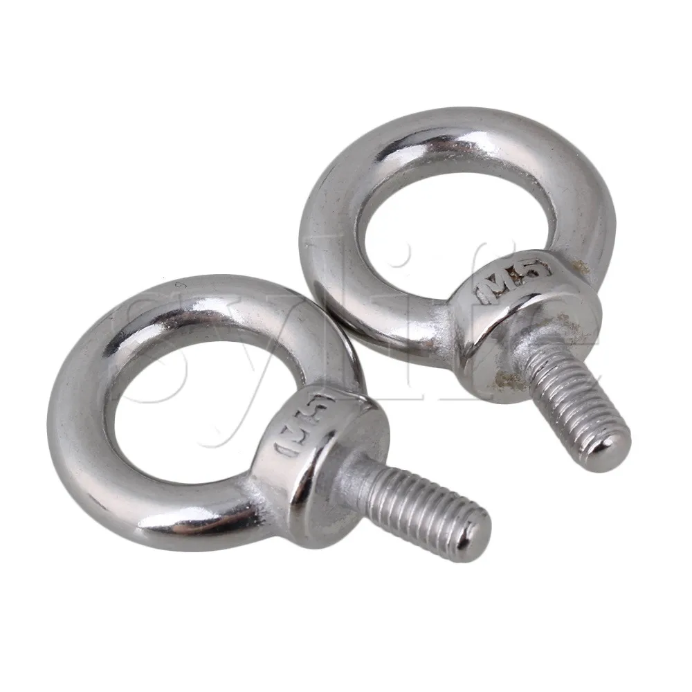 Buy 2PCS 304 Stainless Steel M5 Silver Ring Shape