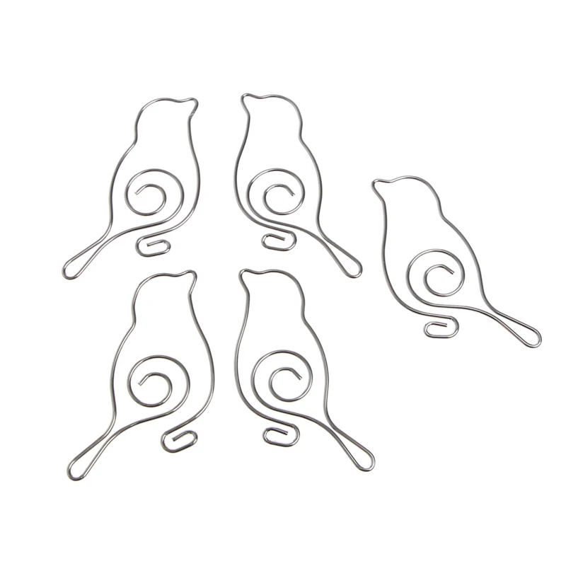 

Cute Bird Metal Paper Clips Pin Book Bookmark Memo Clip Office School Stationery W30