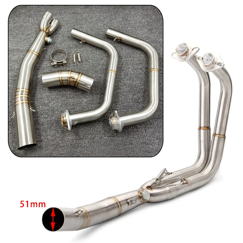 For KAWASAKI Ninja 400 EX400 ABS Z400 2018 2019 Motorcycle Muffler Exhaust Full System Header Pipe 51mm New 2018 2019 NINJA400