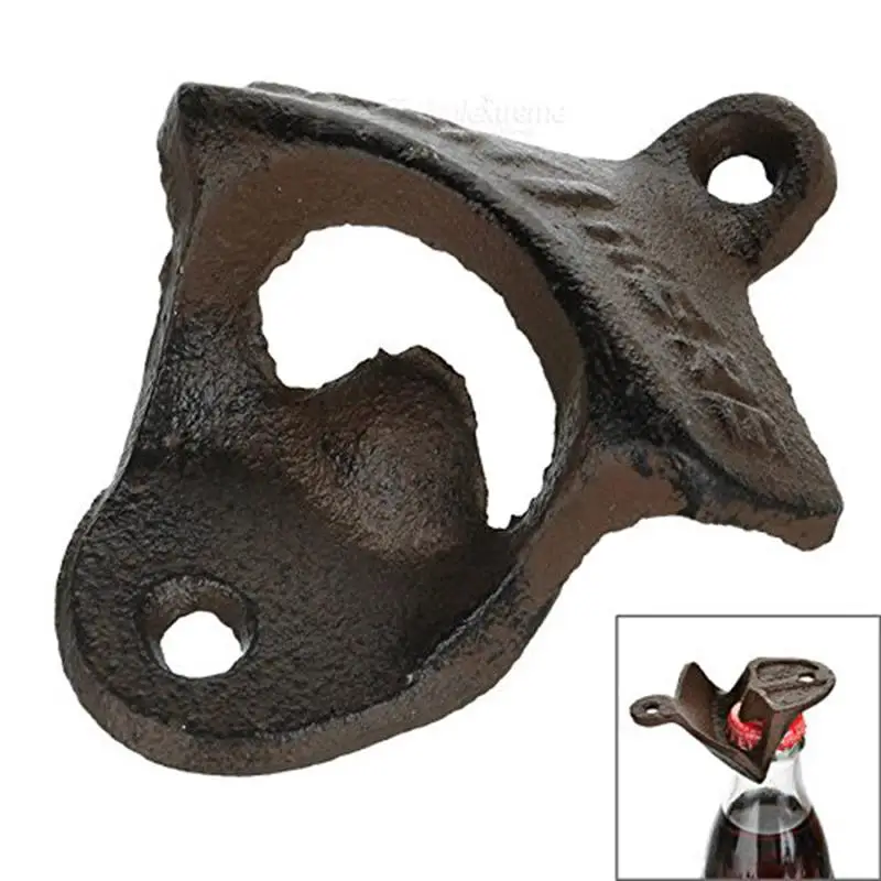 50 Cast Iron Open Here Wall Mounted Bottle Openers Rustic BOX STYLE Bar Kitchen