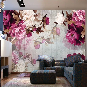 

Custom Mural Wallpaper Romantic Hand Painted Flower Non-woven Wallpaper For Bedroom Walls Living Room TV Background Decor 3D