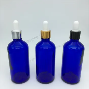 

Free Shipping 500 X 100Ml Blue Glass Reagent Liquid Pipette Bottle Eye Dropper Drop Aromatherapy Essential oil Packing Bottle