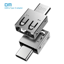 Free shipping DM Type-C Adapter TYPE C-B USB C Male to USB2.0 Femail USB OTG converter for devices with typec interface