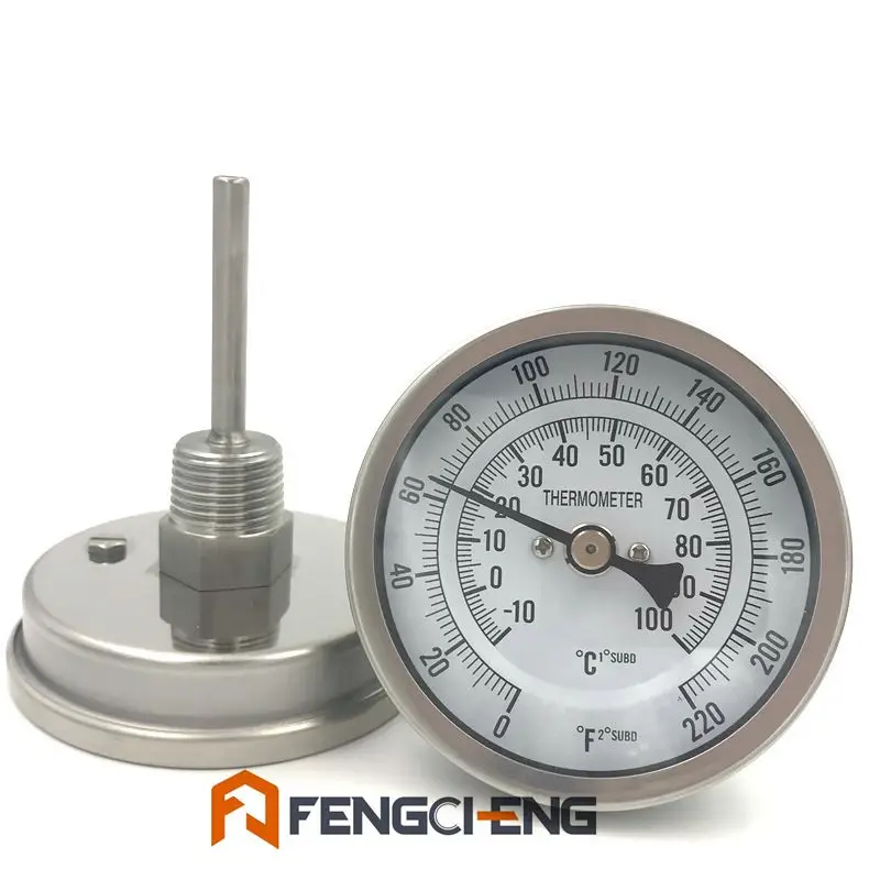 Buy Bi metal Thermometer 3"Face Dial Thermometer 1/2