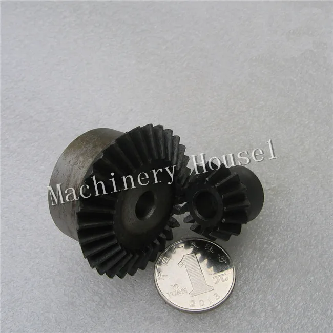 

Bevel Gear 15Teeth 30Teeth ratio 1:2 Mod 2, 45# Steel Right Angle Transmission parts DIY Robot competition M=2