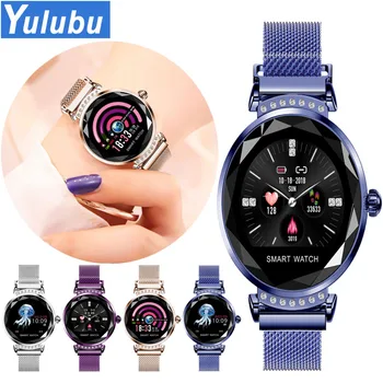 

2019 Newest Fashion H2 Smart Watch Women 3D Diamond Glass Heart Rate Blood Pressure Sleep Monitor Bracelet Best Gift Smartwatch