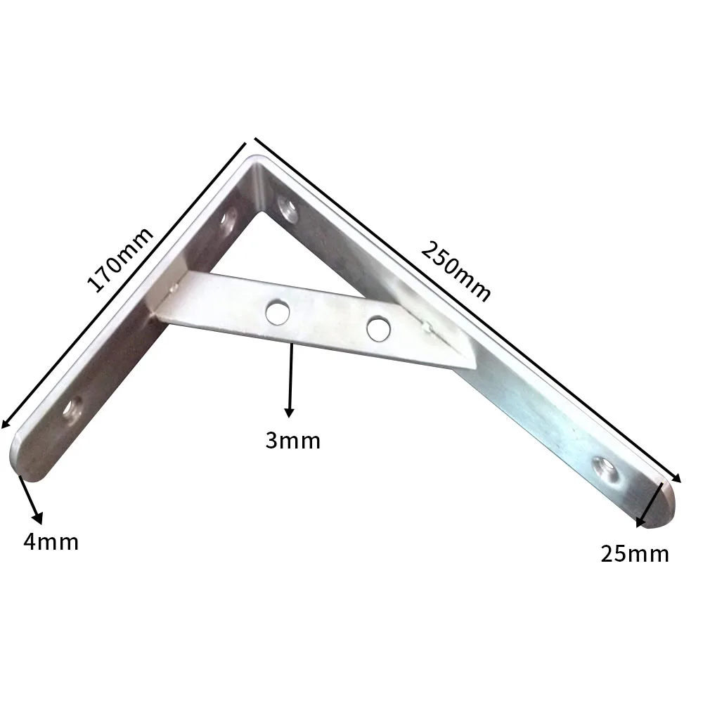 Кронштейн из нержавеющей стали Твердая Полка Поддержка угловая скобка шарнир правая угловая скобка, упаковка из 2
