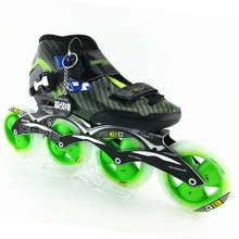 Patines de velocidad en línea profesional de fibra de Carbono de las mujeres/de los hombres de carreras de patines en línea zapatos de patinaje hijo adulto patines 4 ruedas zapatos
