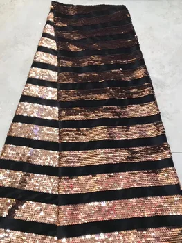 

CiCi-10916 good quality African Lace Fabric with sequins French Mesh Net Lace velvet