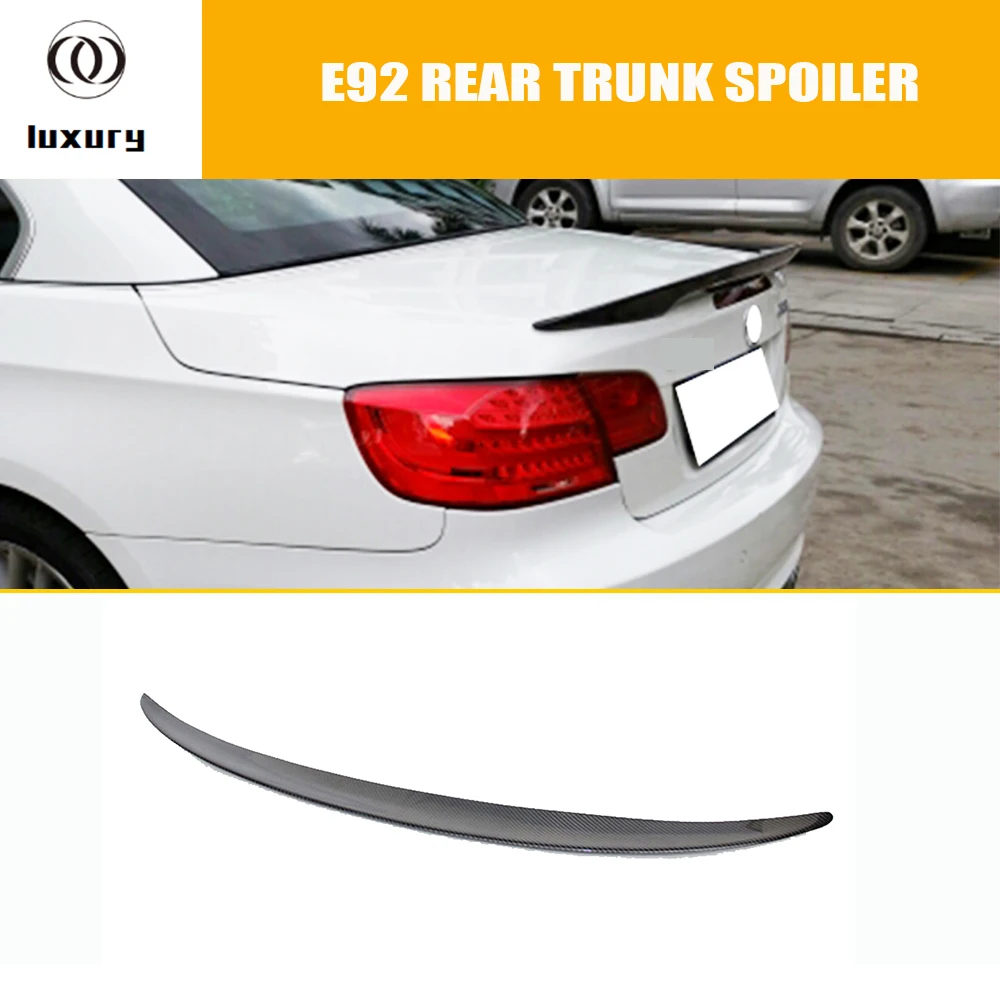 E92 P Стиль углеродного волокна задний спойлер багажника для BMW Coupe 320i 325i 328i 330i 335i 320d
