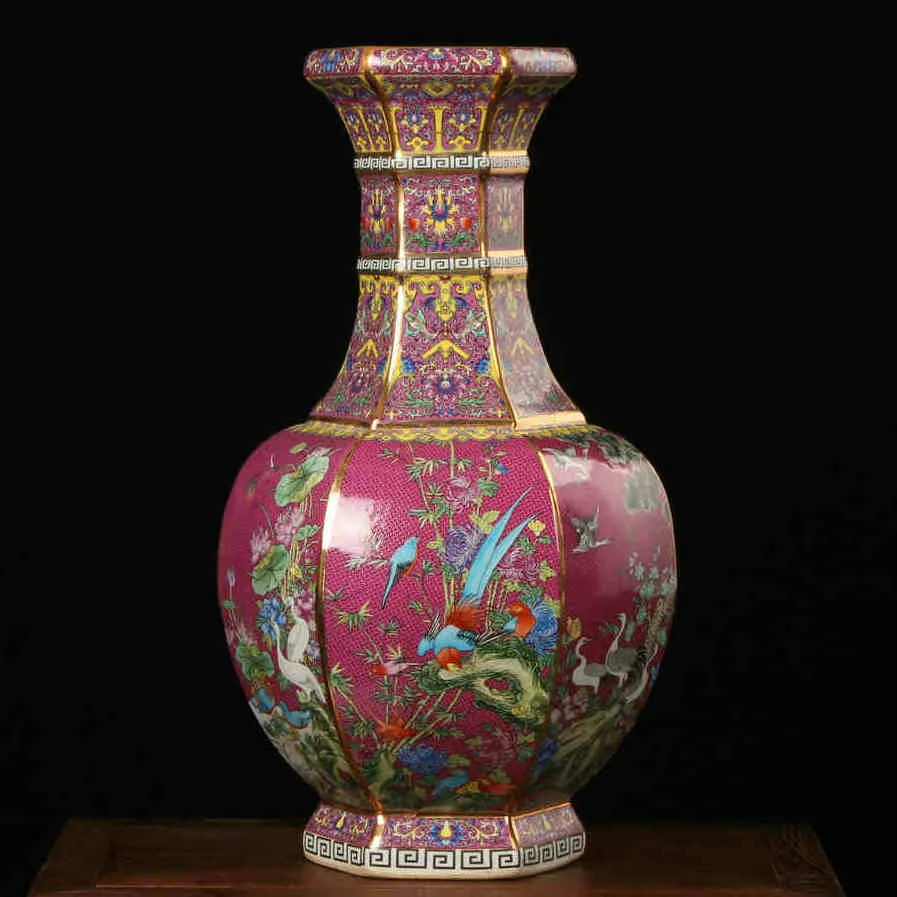 Винтажная эмалированная коллекция в стиле Jingdezhen ручная работа золотой