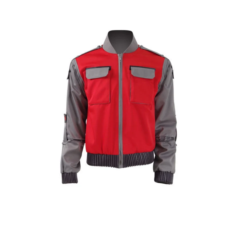 Костюм для косплея Marty McFly red jacket Coat Movie Back Future женщин и мужчин|Костюмы из фильмов