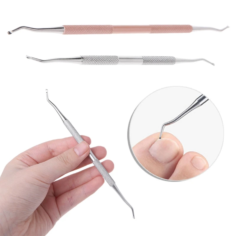 

Foot Care Corrector Pedicure Manicure Tools Dual End Finger Toe Nail Clippers Cleaning Hook For Ingrown Toenails Stainless Steel