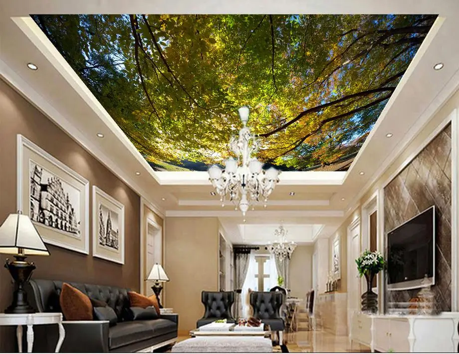 custom 3d ceiling murals Dream Forest wallpaper for bathroom 3d ceiling
