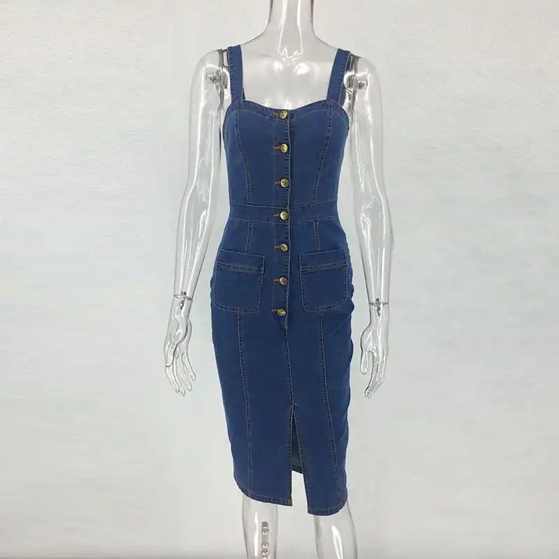 overall dress midi