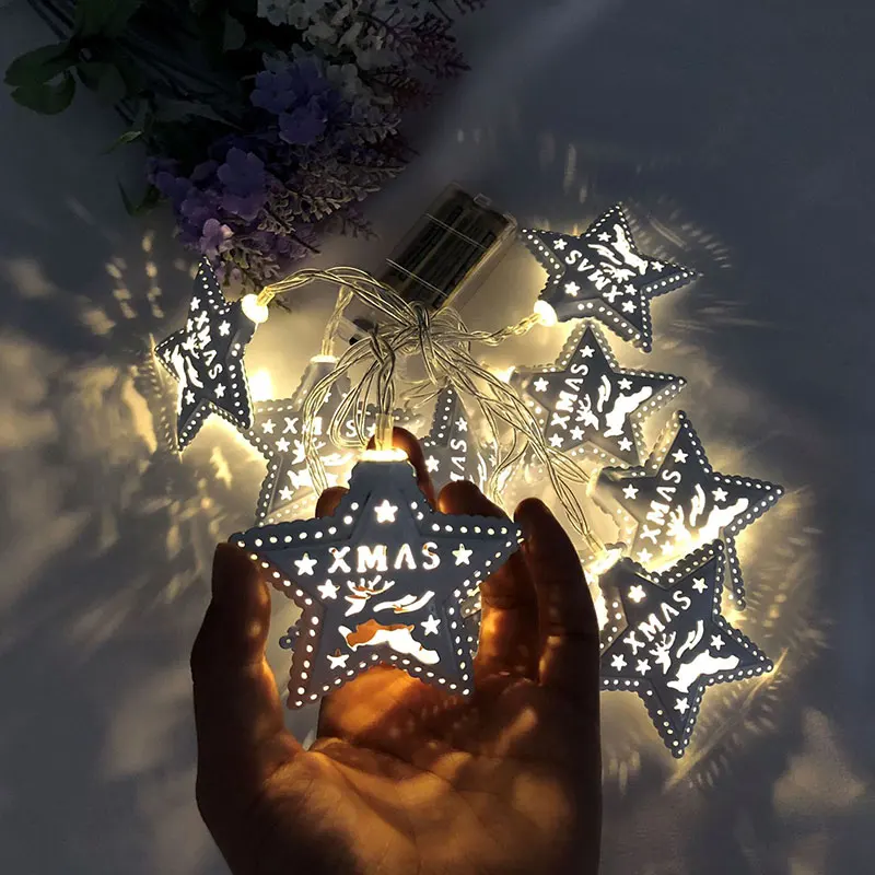 New LED Christmas Light Strings Full of Stars Christmas Tree Pendant Holiday Garden Party Decoration Lights