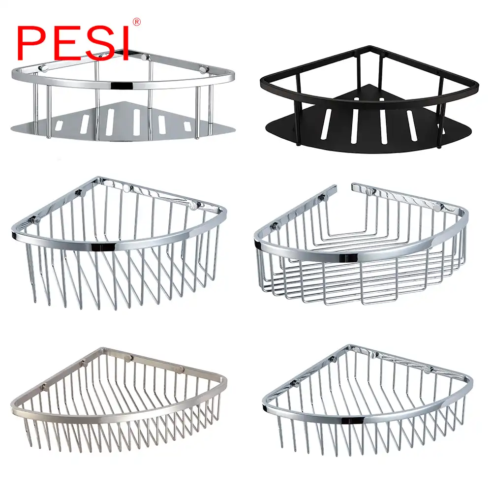 Shower Caddy Corner Shower Basket Stainless Steel Bathroom Shelves Shower Organizer Rustproof Wall Mount Polished Or Mirror Bathroom Shelves Aliexpress