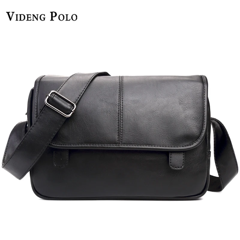 

VIDENG POLO 2017 Famous Brand Man Messenger Bag Leather Fashion Male Shoulder Bags Vintage Business Men's Casual Crossbody Bags