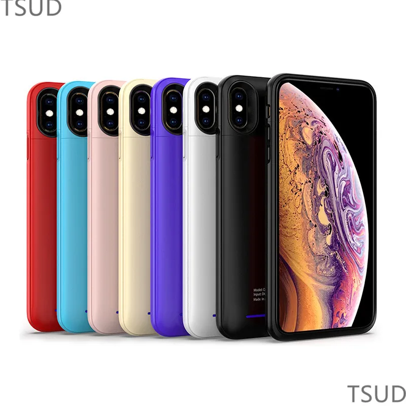 

External Portable Wireless Battery Charger Case For iphone xs max Magnetic Holder Stand Charging Cover For iphone xs max luxury