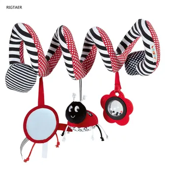 

Cartoon animal dolls around the bed around the bell 0-3 year old baby puzzle to appease the toy Stroller hanging Baby Rattles