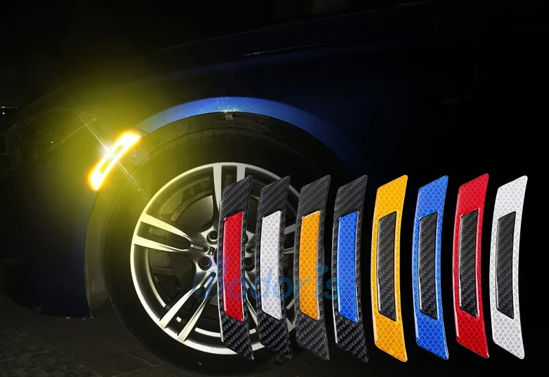 

Water Proof Car Wheel Eyebrow Reflective Warning Sticker Front Bumper For Toyota Land Cruiser LC 200 100 FJ100 FJ200 Accessories