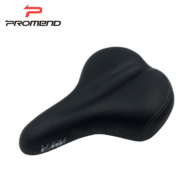 Promend Leather Soft Bicycle Saddle Thicken Wide Bicycle Saddles Seat