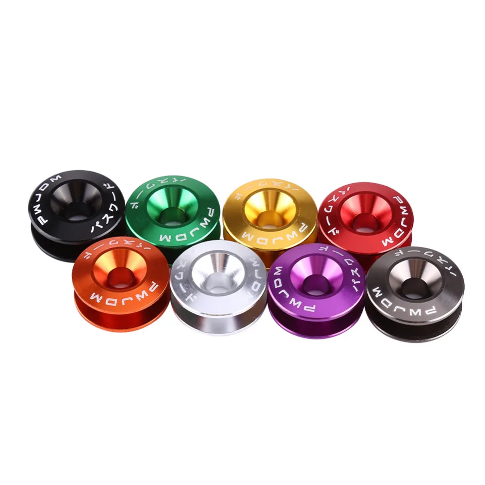 Arandela de parachoques del coche/tornillo de la bahía del motor Kit de vestido de liberación rápida sujetador de parachoques de aleación de aluminio