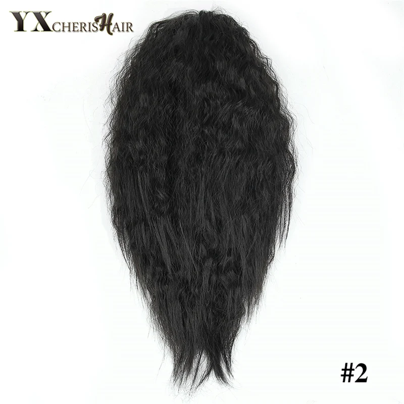 YXCHERISHAIR 10 "коготь клип в волосы хвостики Синтетические кудрявые вьющиеся волосы расширения для женщин обувь для девочек натуральный